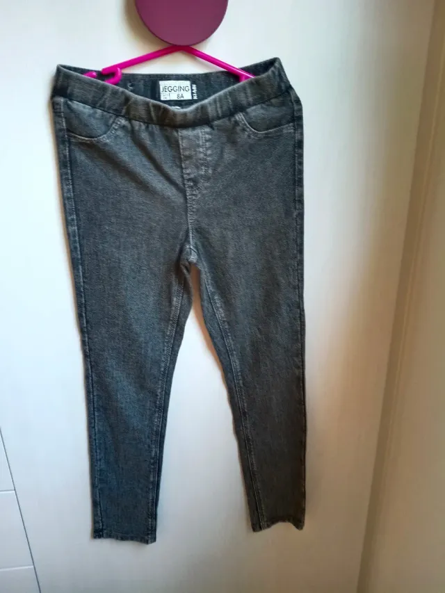Leggings jaspeados grises 7-8 años