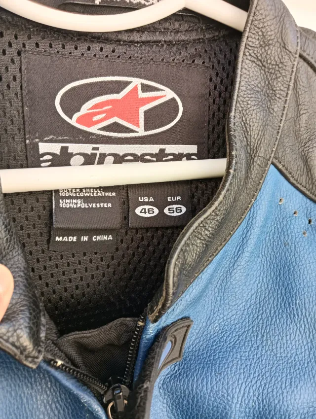 Mono de moto Alpinestars azul y negro