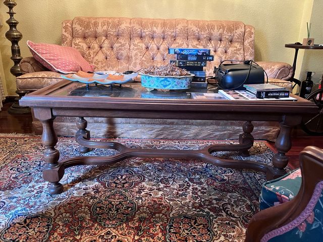 Mesa de centro madera y cristal