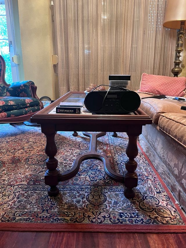 Mesa de centro madera y cristal