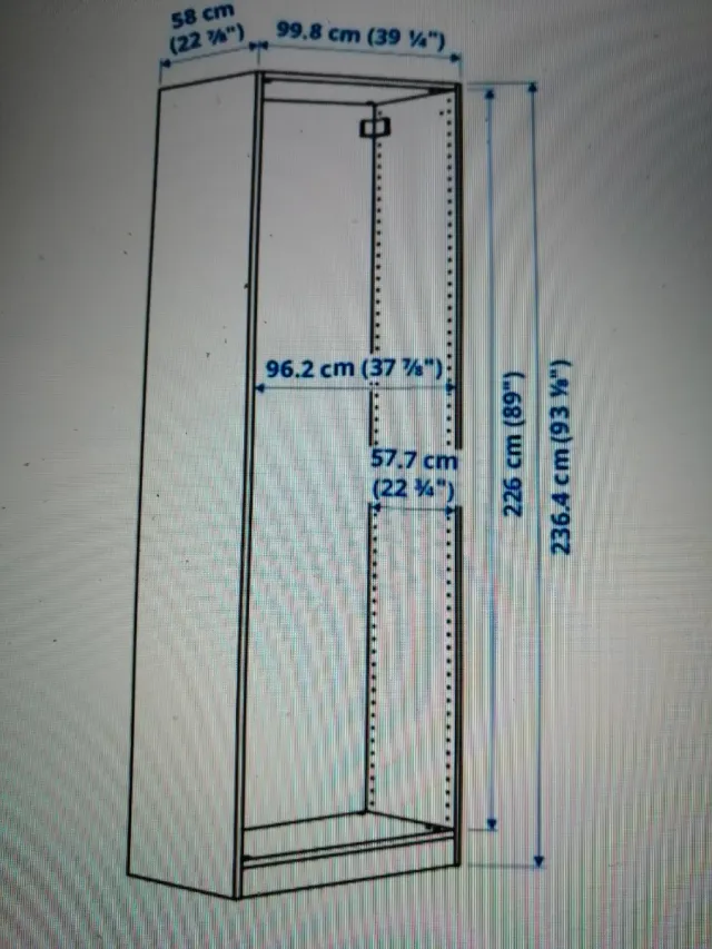Guardaroba Pax IKEA 100x58x236