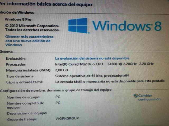 Torre HP Windows 8