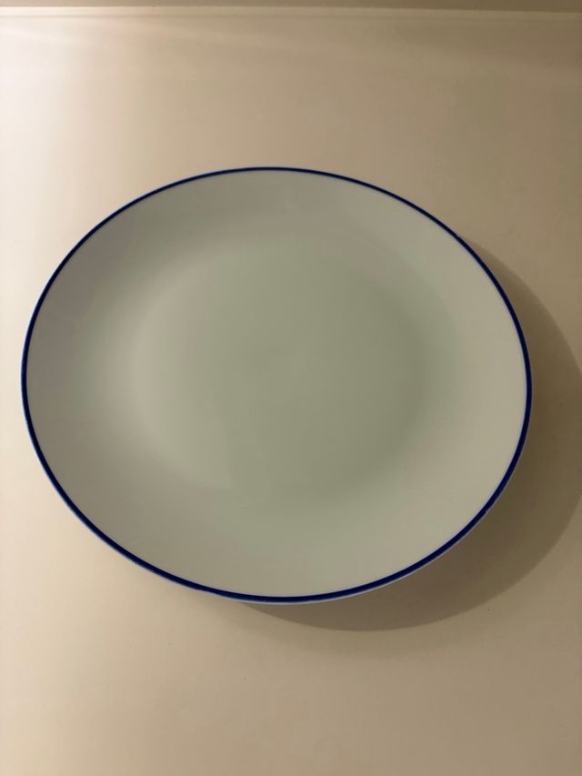 Vajilla 15 piezas Smart blanca y azul