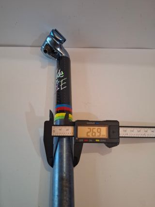 Tija sillín MTB aluminio azul