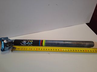 Tija sillín MTB aluminio azul