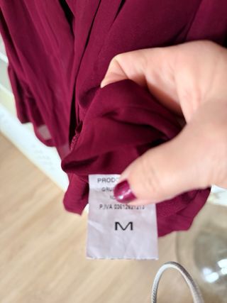 Camicia bordeaux manica a campana