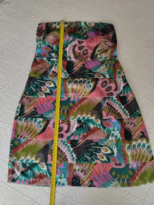 Vestido strapless estampado talla S/M