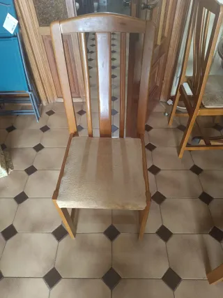 Mesa extensible madera + 6 sillas