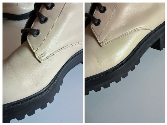 Botines piel Massimo Dutti Beige