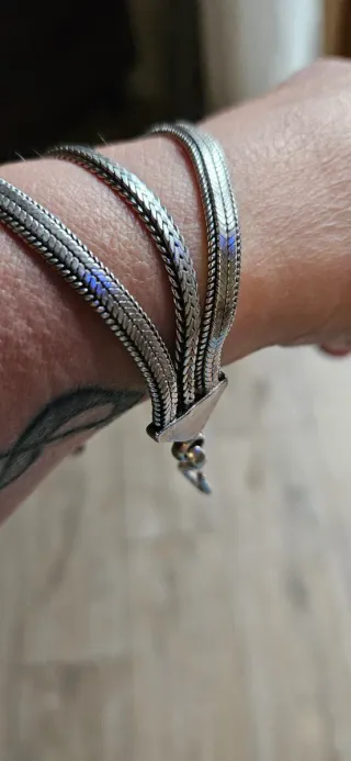 Bracciale snake argento 3 fili