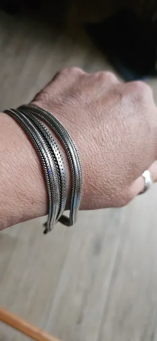 Bracciale snake argento 3 fili