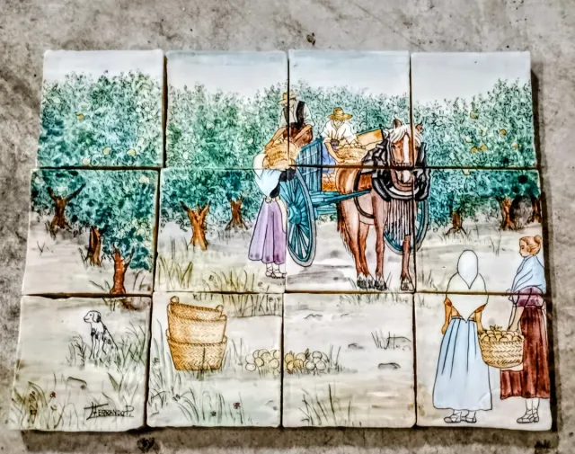 Composición azulejos motivo valenciano