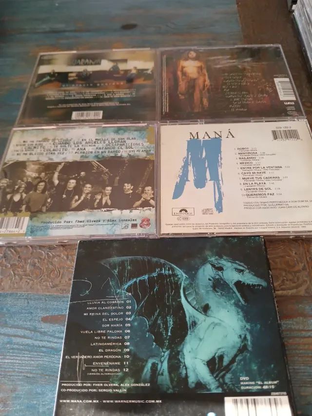 Lote 5 CDs y 1 DVD Pop-Rock Latino