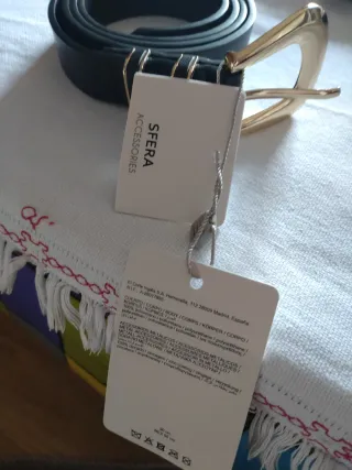 Cinturón Sfera Negro nuevo de 90cm