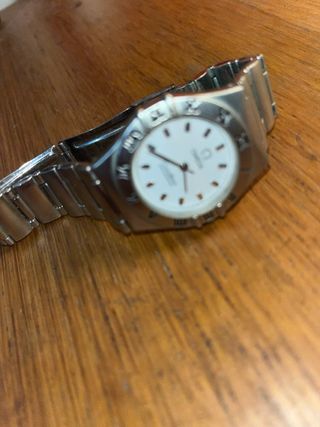 Reloj Omega Constellation Mujer Plata y Blanco