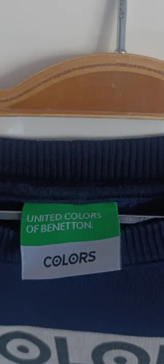 Sudadera Benetton Hombre Azul Multicolor.