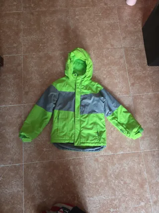 Abrigo Columbia Verde y Gris