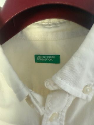 Camisa Oxford Benetton Blanca