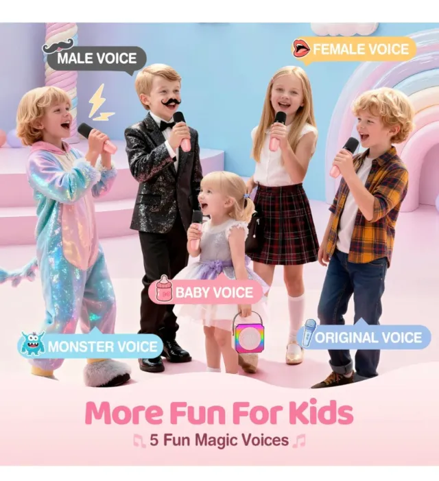 Micrófono Karaoke Infantil Rosa