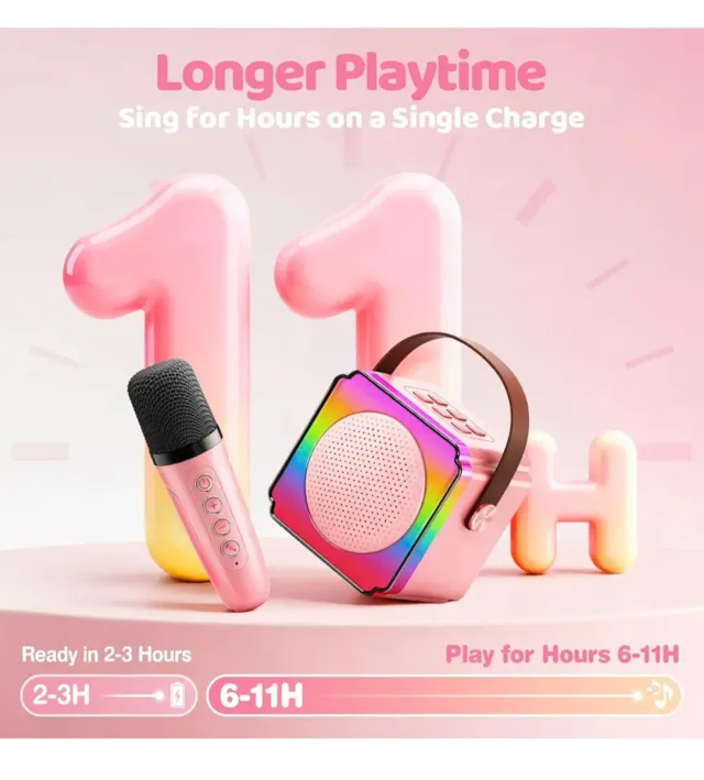 Micrófono Karaoke Infantil Rosa