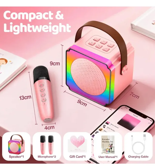 Micrófono Karaoke Infantil Rosa