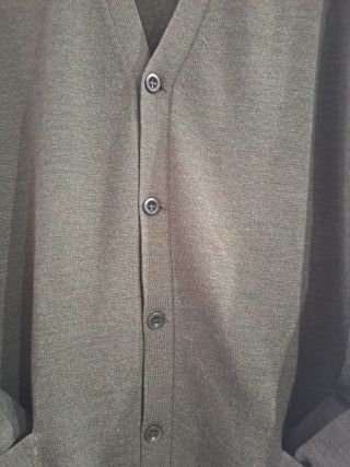 PULLIGAN Cárdigan Verde Botones Talla XXL