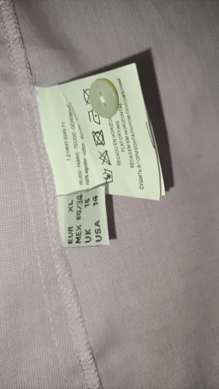 Camisa algodón mujer morada bordada