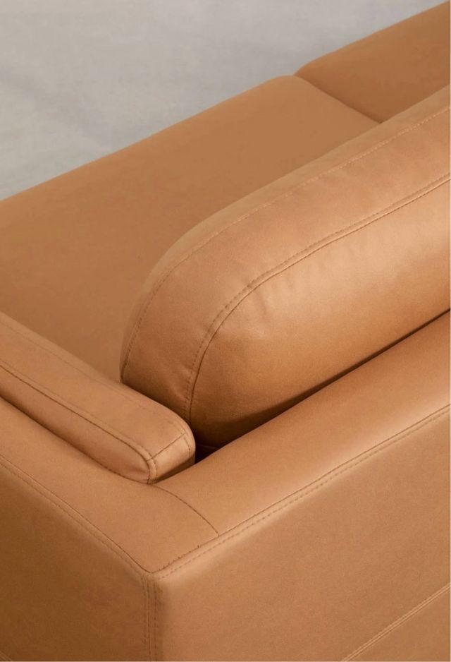 Juego 3 sofás de piel marrón