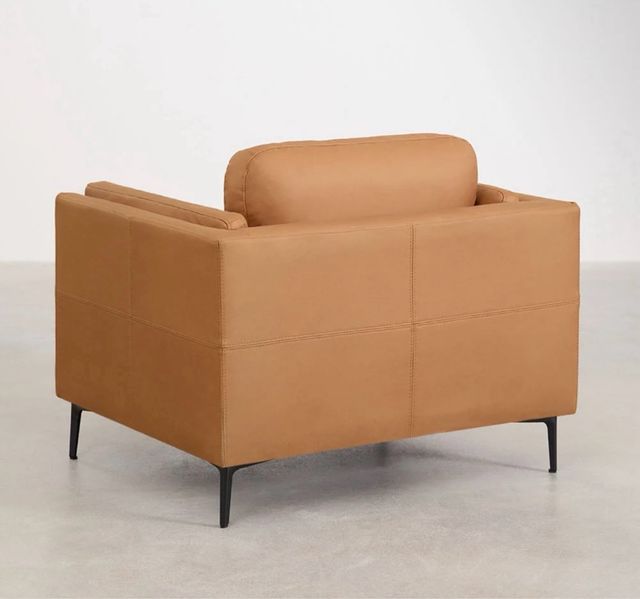 Juego 3 sofás de piel marrón