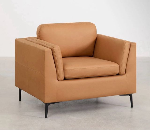 Juego 3 sofás de piel marrón