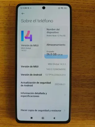 Xiaomi Redmi Note 12 Pro 5G 128GB Blu