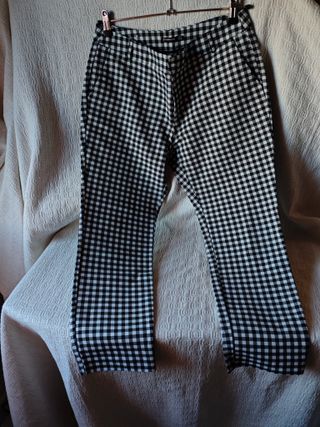 pantalón de vestir cuadros talla 40 Stradivarius