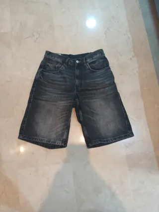 Jorts vaqueros negros