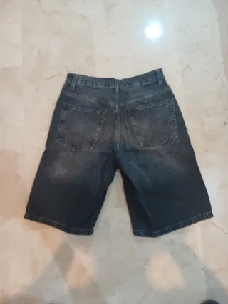 Jorts vaqueros negros