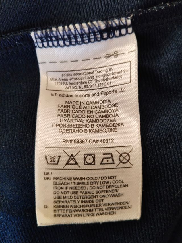 Chaqueta Adidas manga larga unisex 11-12 años