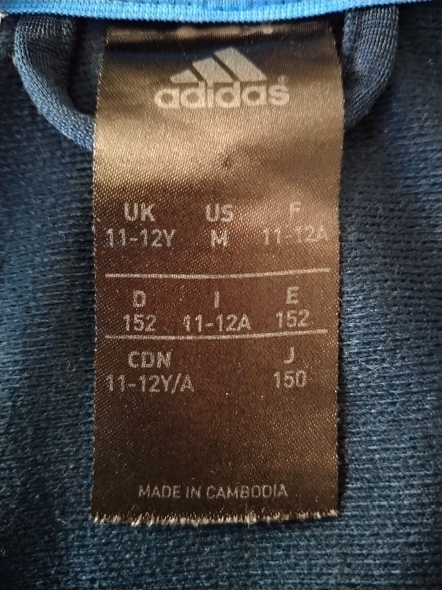 Chaqueta Adidas manga larga unisex 11-12 años