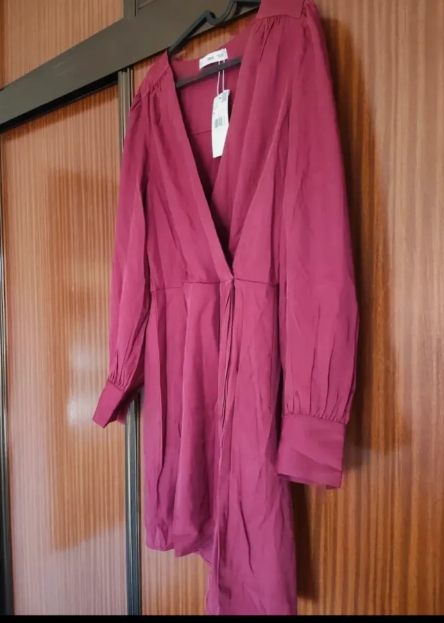 Vestido Mango rojo manga larga