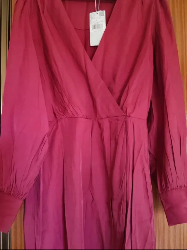 Vestido Mango rojo manga larga