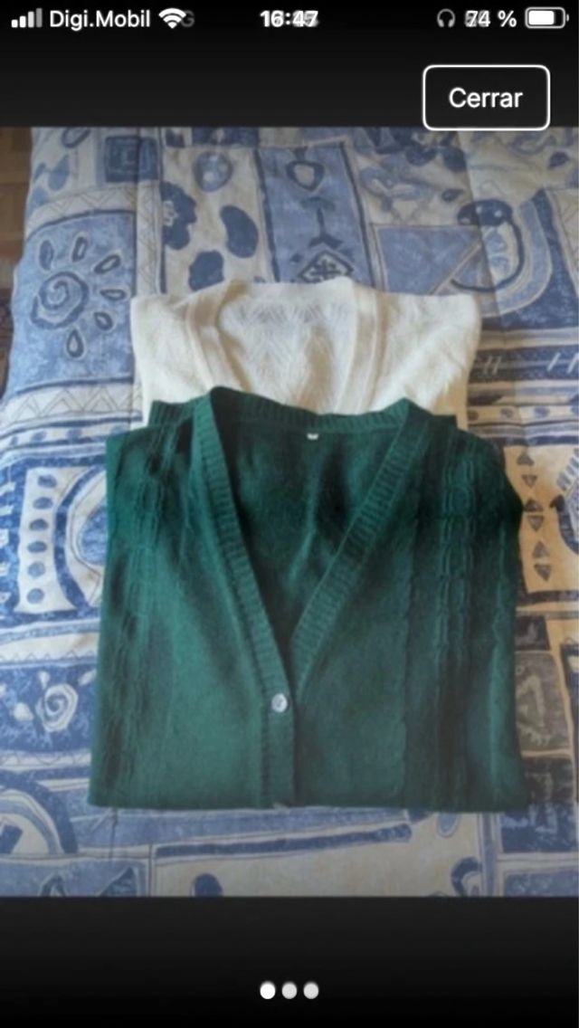 Lote 2 jerseys verde y blanco