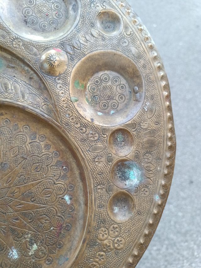 Bandeja Bronce Marroquí Decorada