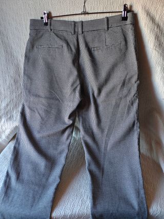 Pantalón de traje Mango negro blanco talla 40