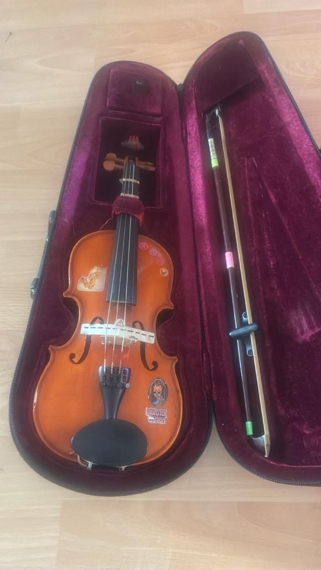 Violín con funda y arco