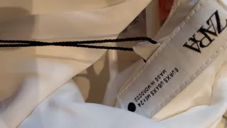 Blusa Zara Blanca Talla XS.Nueva. espalda al aire.