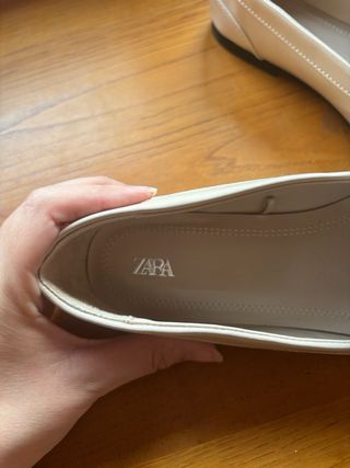 Mocasines Zara color crema