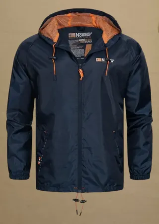 Giacca a vento Geographical Norway blu/arancio