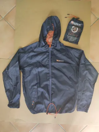 Giacca a vento Geographical Norway blu/arancio