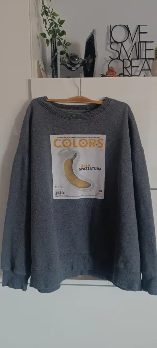 Sudadera Benetton gris hombre