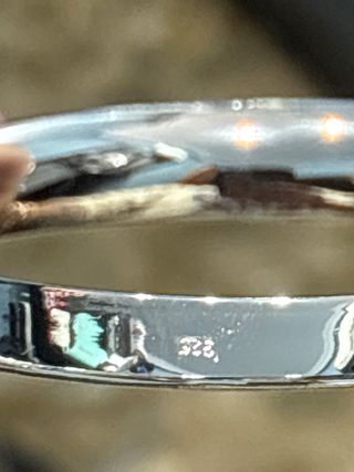 Pulsera Plata Ley Media Caña 6mm