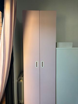 Armario y Estantería Librería Rosa y Blanca