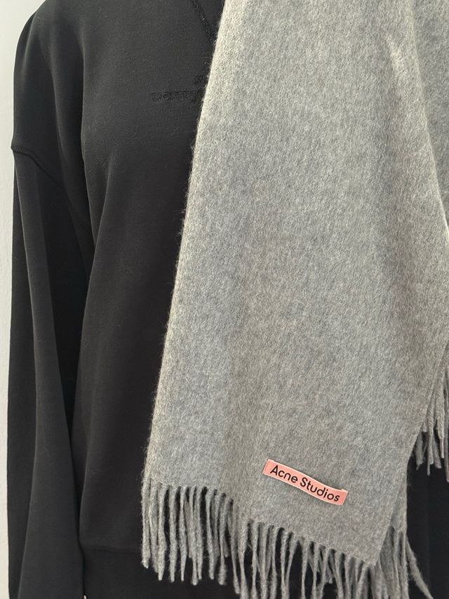 Bufanda Acne Studios Cachemira Gris